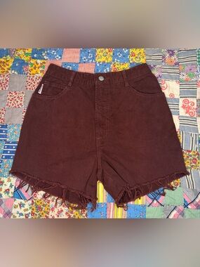 VTG 90s/Y2K High Waist Bongo Brown Denim Cut Off Jean Shorts 100% Cotton SZ 2/4